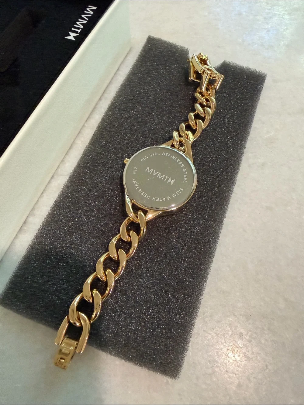 MVMT Gold Gala Chain Bracelet Watch